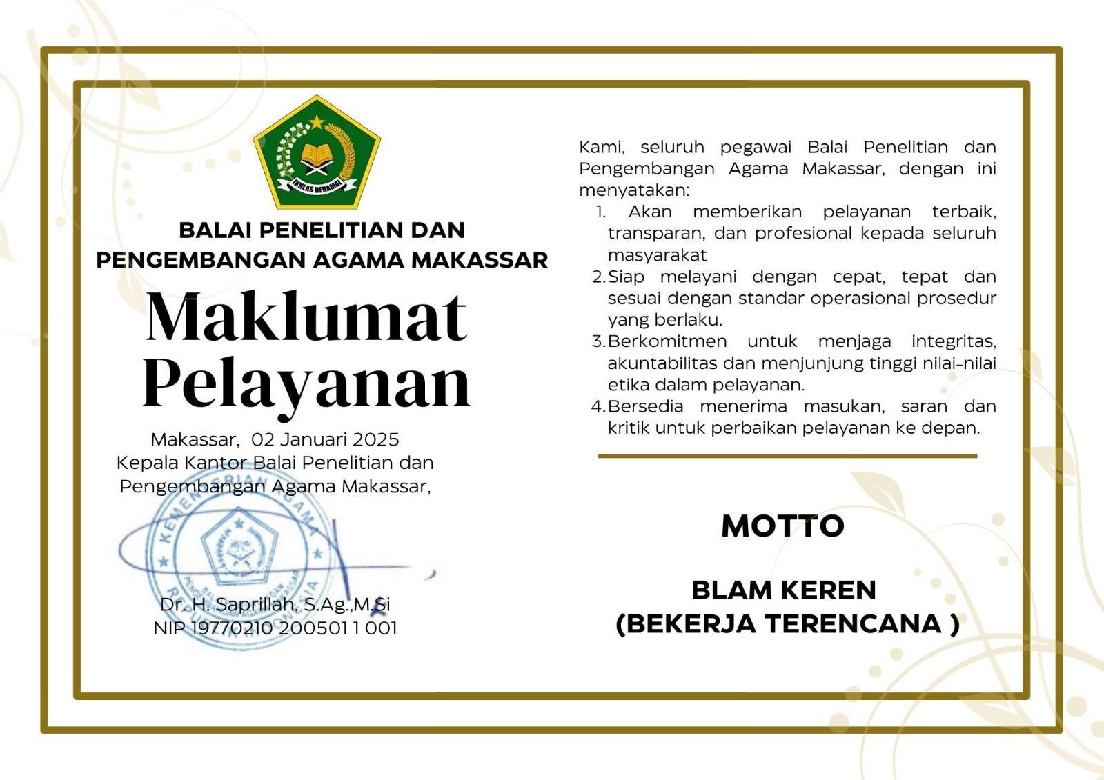 Maklumat Pelayanan
